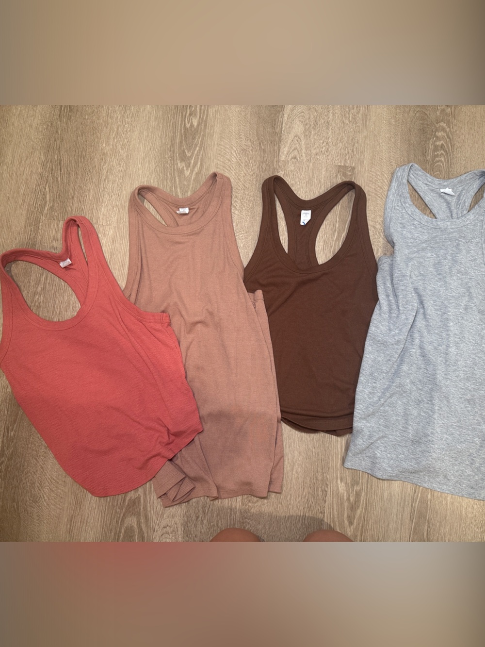 Old Navy Ribbed Tank Top - Rust, Mauve, Brown, Gray (4-Pack)